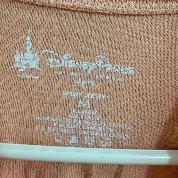 Disney Mickey Mouse Est. 1977 Spirit Jersey Peach Pink Pullover Sweatshirt-M - Picture 3 of 4